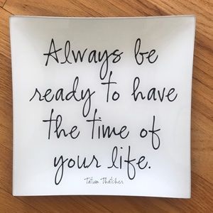 Decorative plate with quote